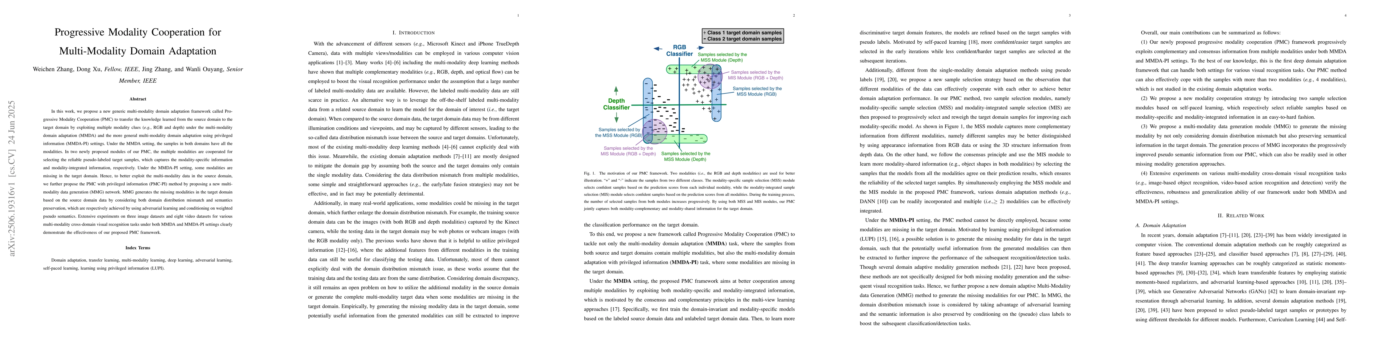 Thumbnail for Progressive Modality Cooperation for Multi-Modality Domain Adaptation