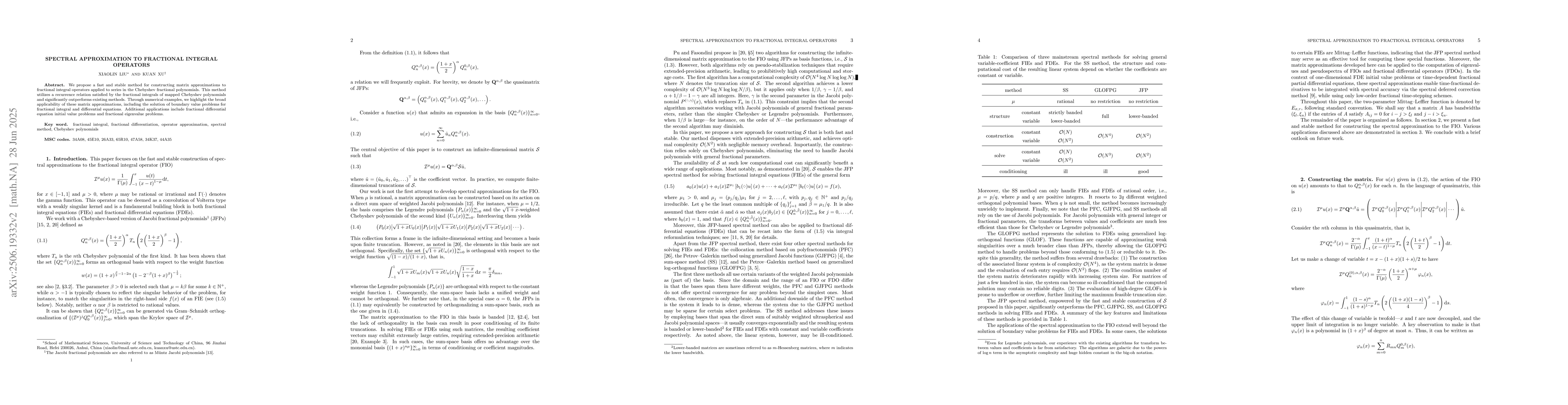 Thumbnail for Spectral approximation to fractional integral operator