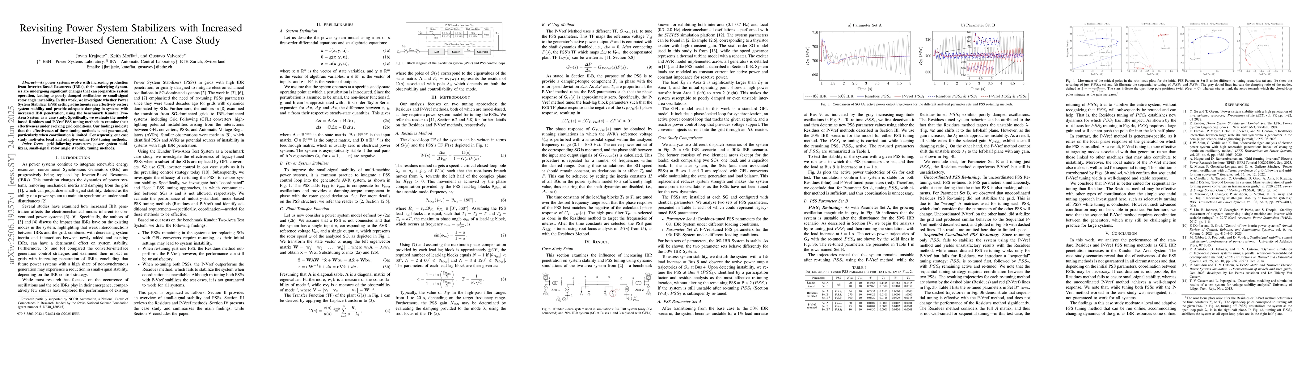 Thumbnail for Revisiting Power System Stabilizers with Increased Inverter-Based
  Generation: A Case Study