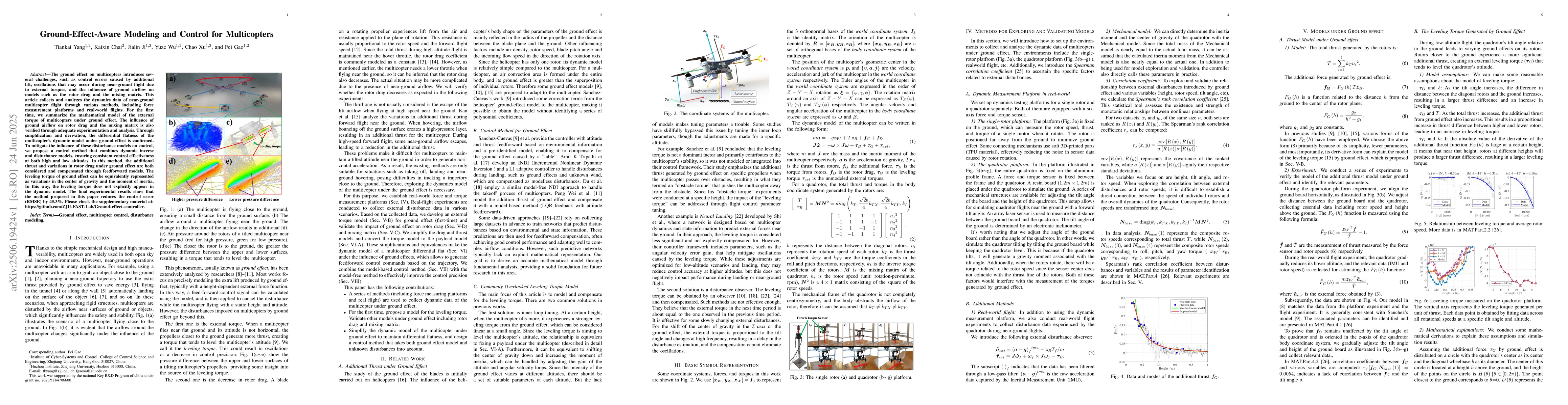 Thumbnail for Ground-Effect-Aware Modeling and Control for Multicopters