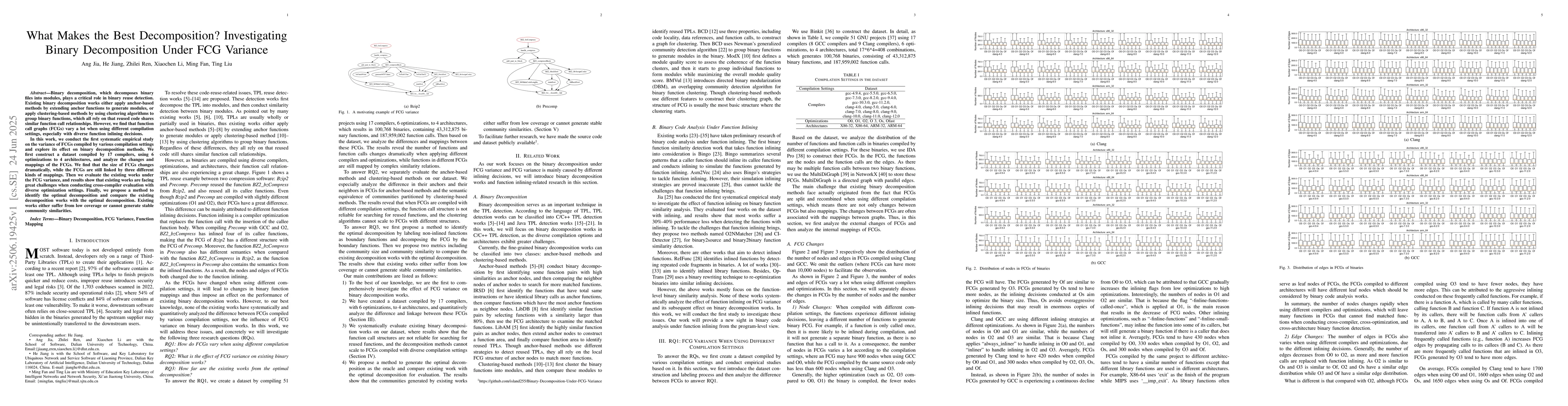 Thumbnail for What Makes the Best Decomposition? Investigating Binary Decomposition
  Under FCG Variance