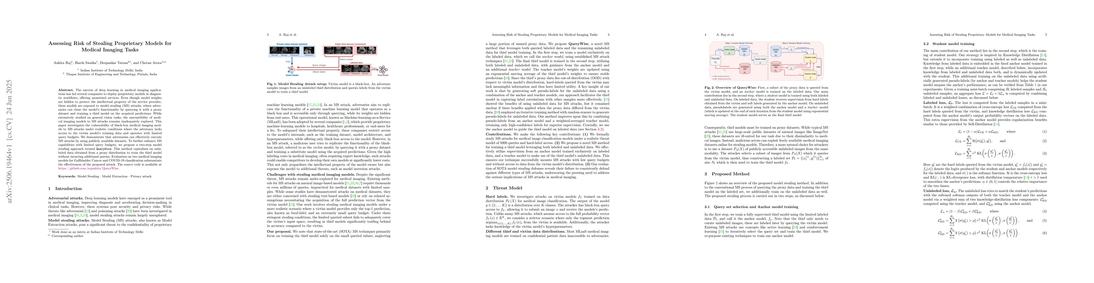 Thumbnail for Assessing Risk of Stealing Proprietary Models for Medical Imaging Tasks