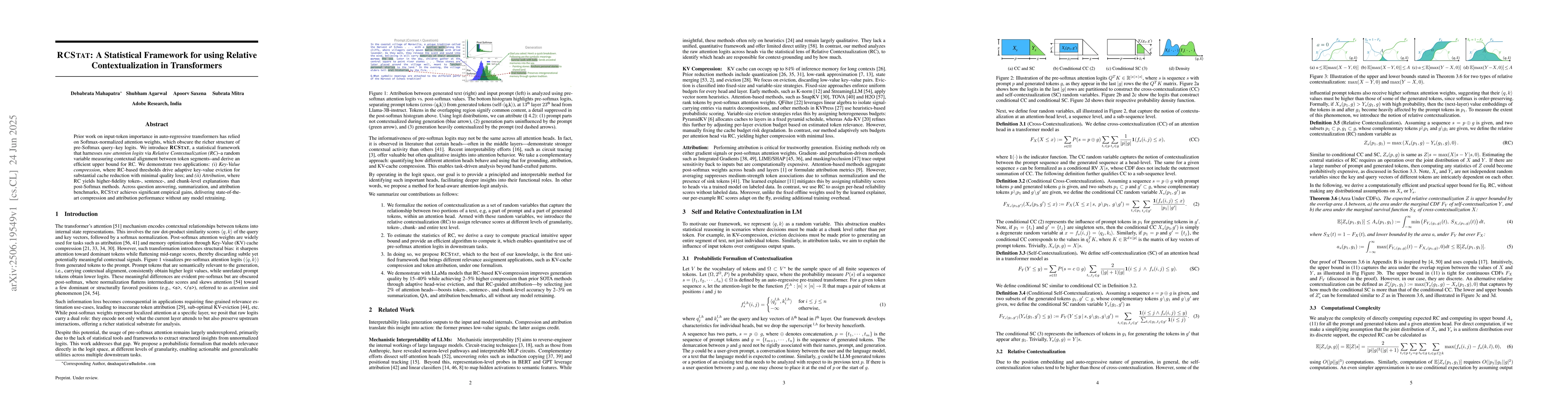Thumbnail for RCStat: A Statistical Framework for using Relative Contextualization in
  Transformers