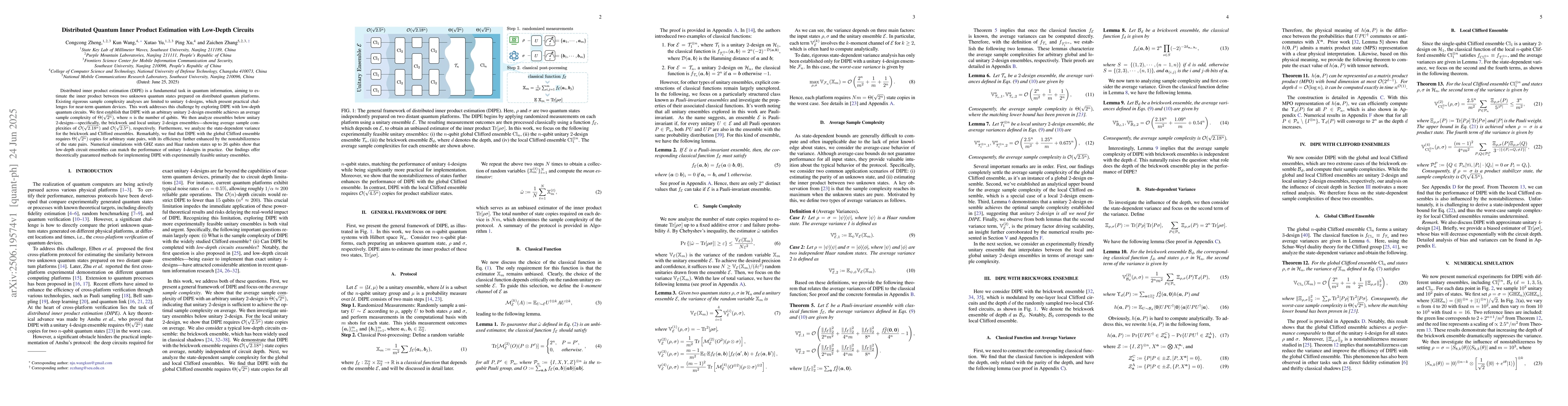 Thumbnail for Distributed Quantum Inner Product Estimation with Low-Depth Circuits