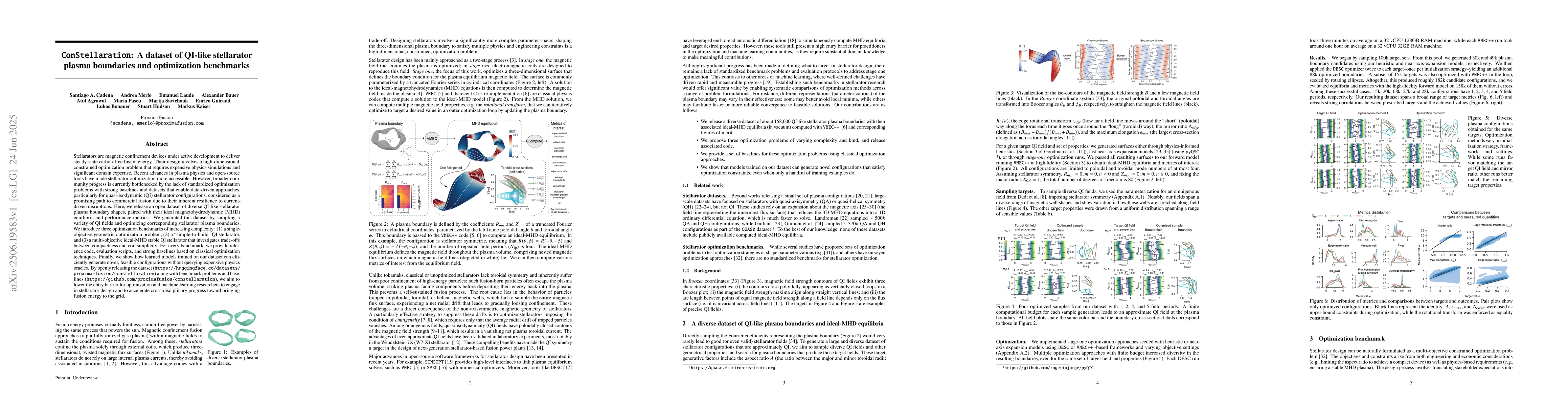Thumbnail for ConStellaration: A dataset of QI-like stellarator plasma boundaries and
  optimization benchmarks