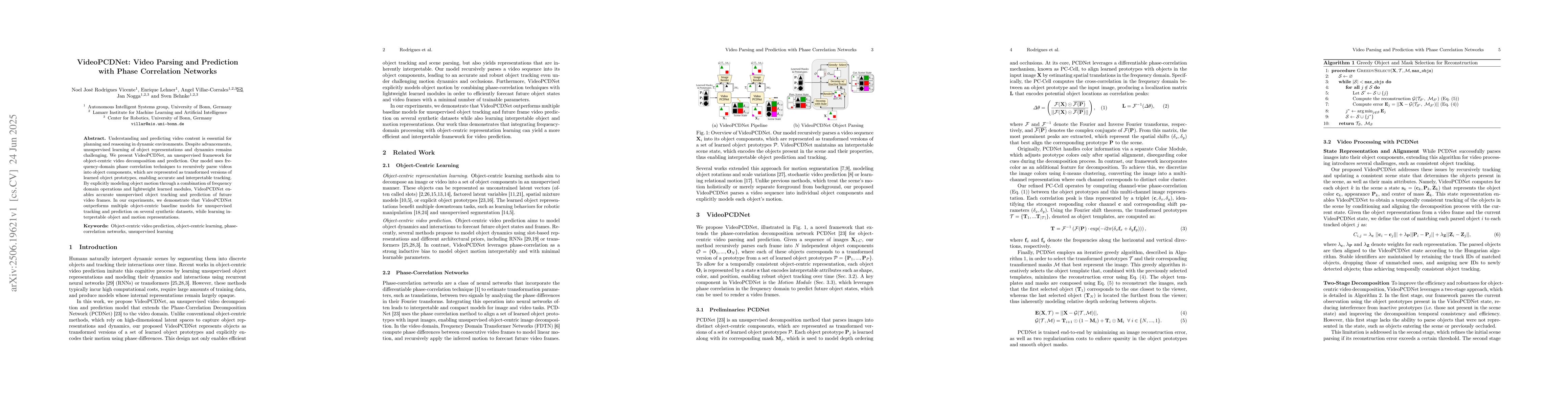 Thumbnail for VideoPCDNet: Video Parsing and Prediction with Phase Correlation
  Networks