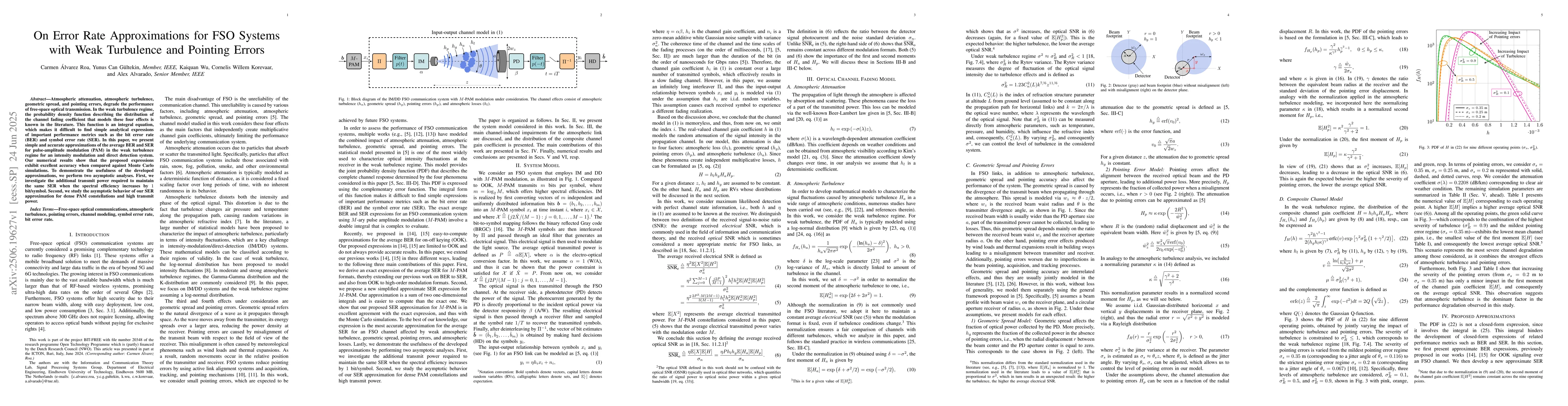Thumbnail for On Error Rate Approximations for FSO Systems with Weak Turbulence and
  Pointing Errors
