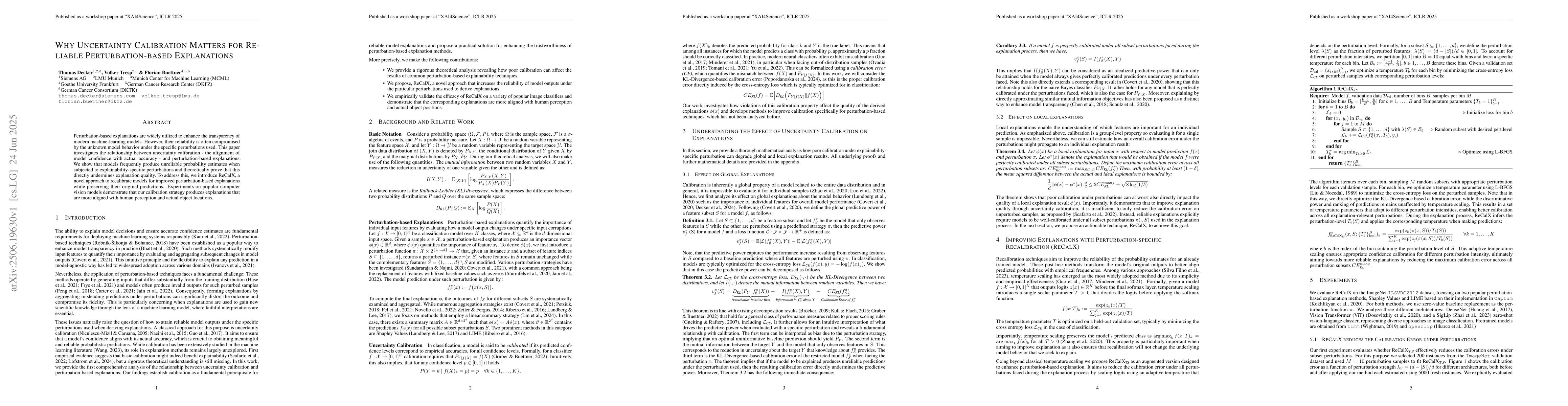 Thumbnail for Why Uncertainty Calibration Matters for Reliable Perturbation-based
  Explanations