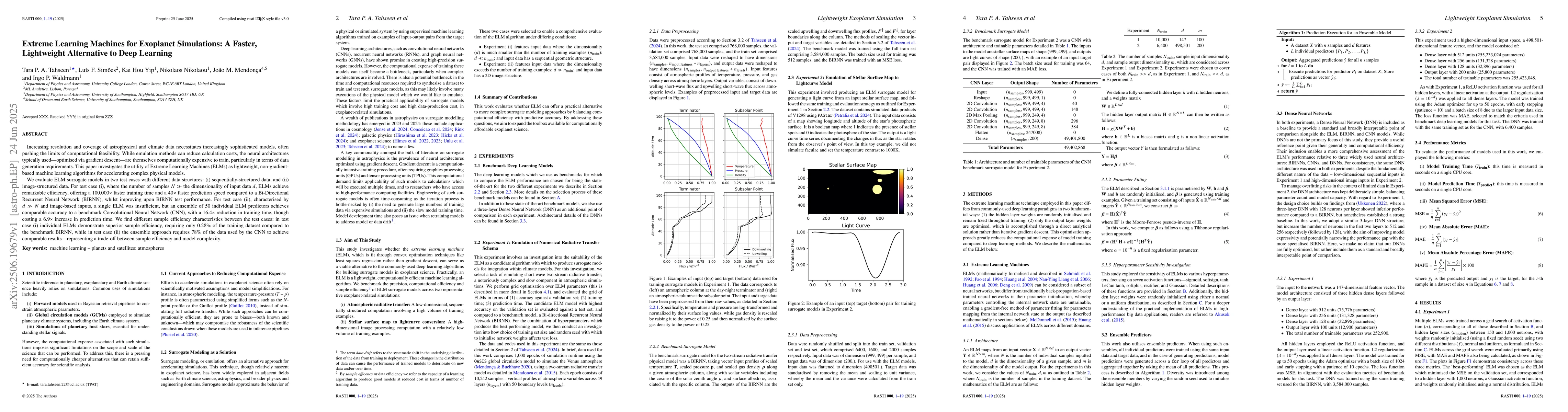 Thumbnail for Extreme Learning Machines for Exoplanet Simulations: A Faster,
  Lightweight Alternative to Deep Learning