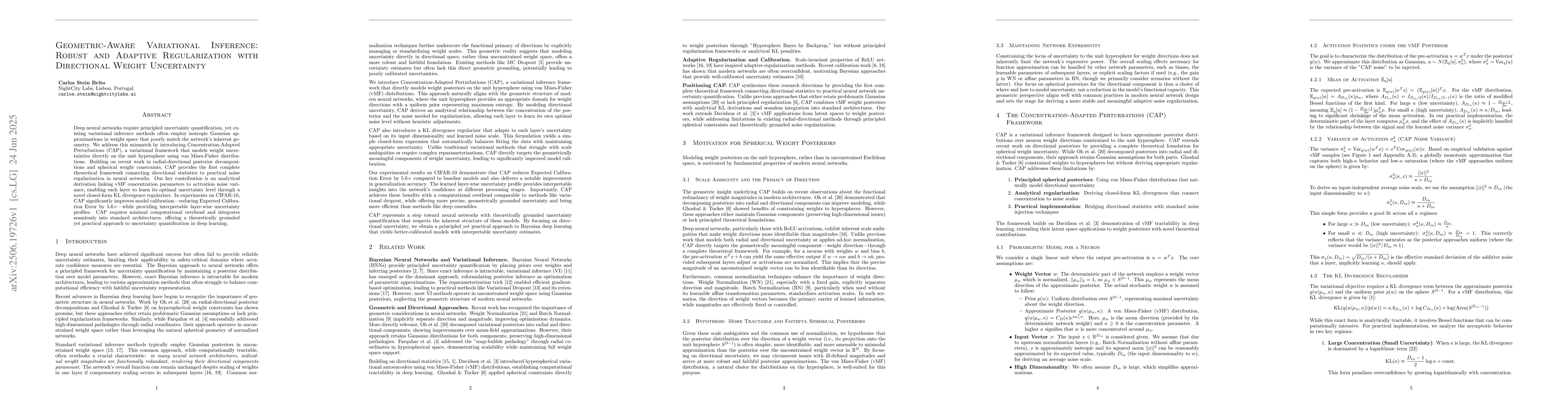 Thumbnail for Geometric-Aware Variational Inference: Robust and Adaptive
  Regularization with Directional Weight Uncertainty