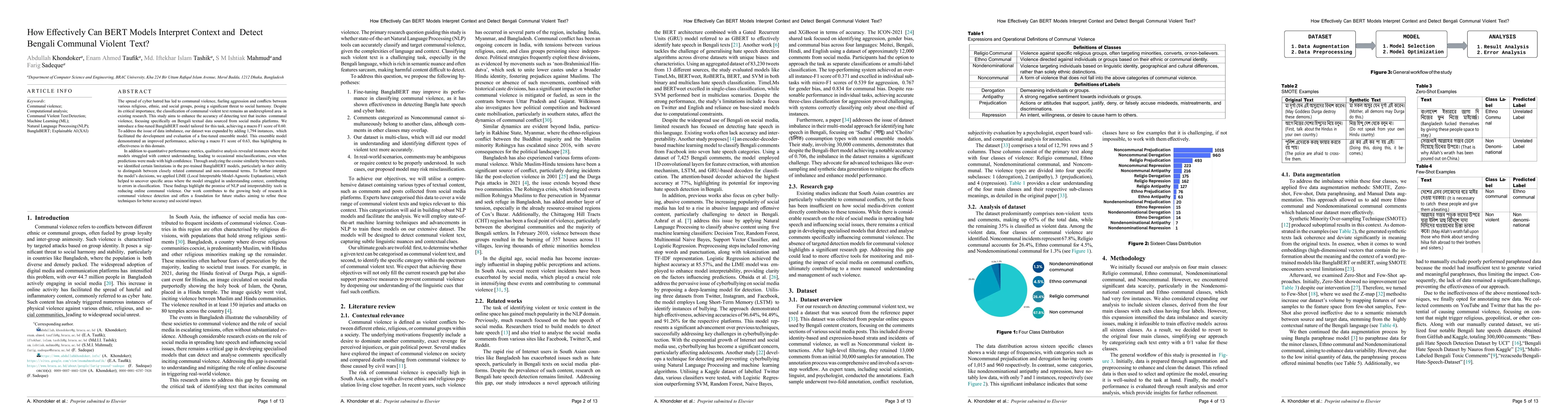 Thumbnail for How Effectively Can BERT Models Interpret Context and Detect Bengali
  Communal Violent Text?