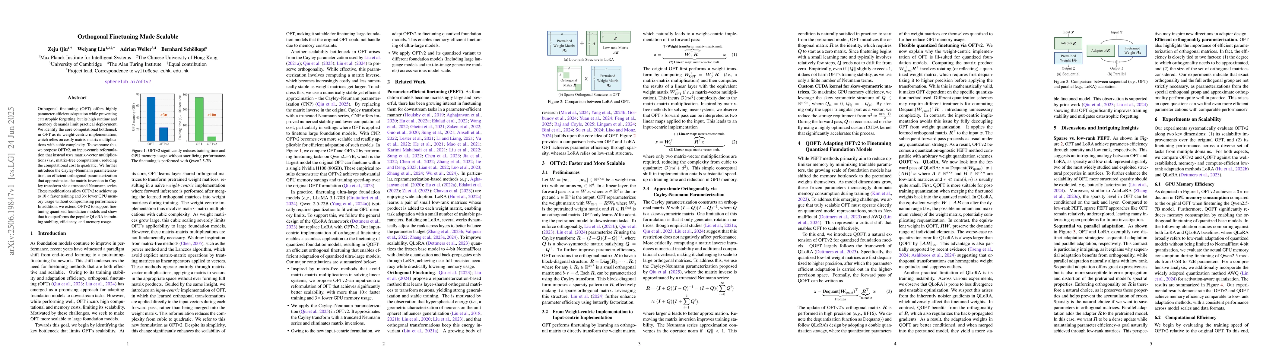 Thumbnail for Orthogonal Finetuning Made Scalable
