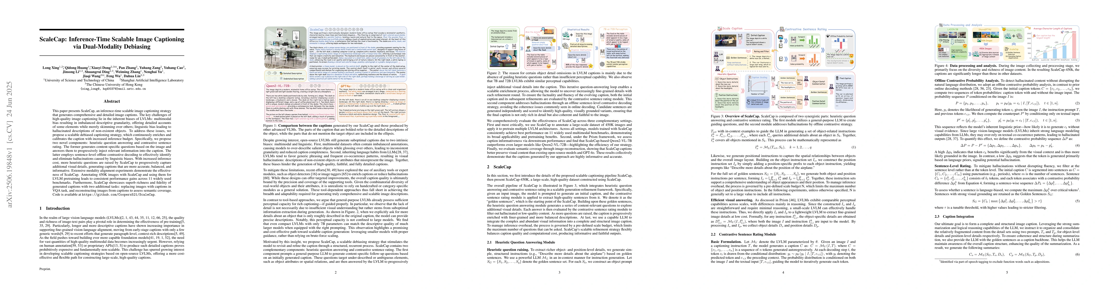 Thumbnail for ScaleCap: Inference-Time Scalable Image Captioning via Dual-Modality
  Debiasing