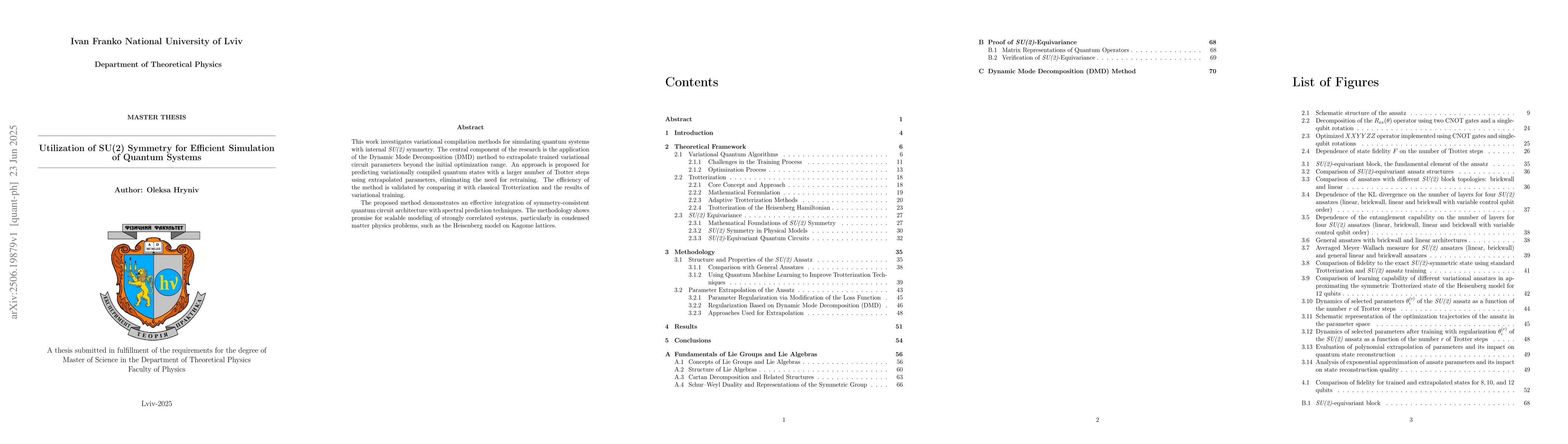 Thumbnail for Utilization of SU(2) Symmetry for Efficient Simulation of Quantum
  Systems