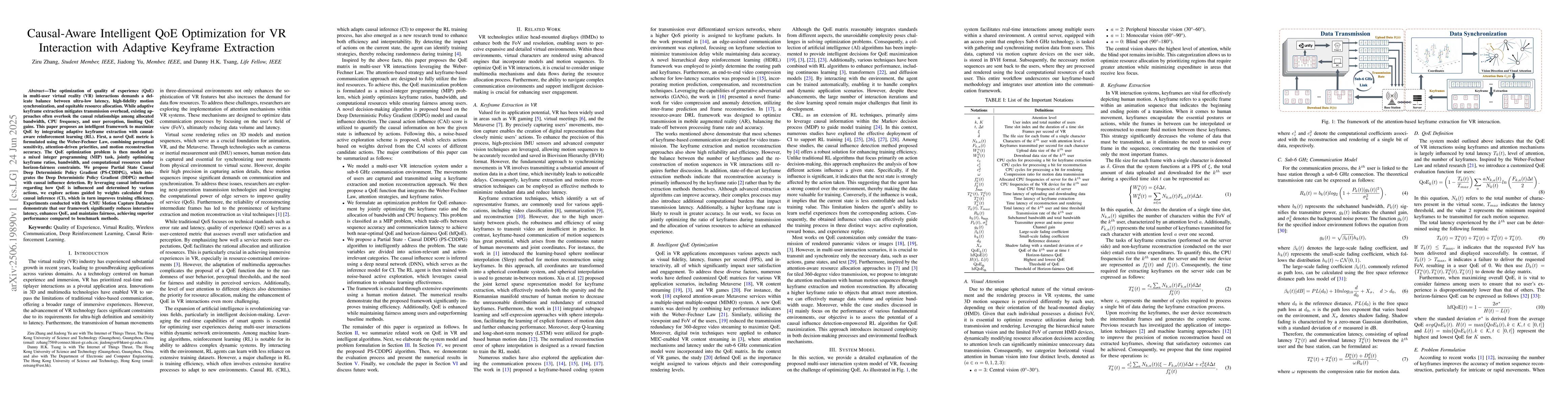 Thumbnail for Causal-Aware Intelligent QoE Optimization for VR Interaction with
  Adaptive Keyframe Extraction
