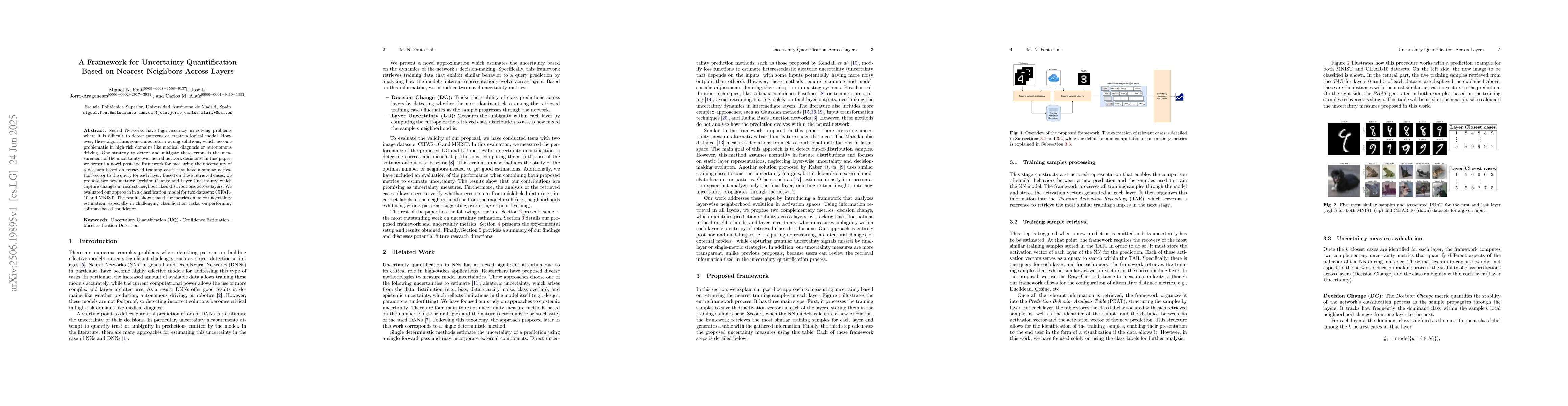 Thumbnail for A Framework for Uncertainty Quantification Based on Nearest Neighbors
  Across Layers