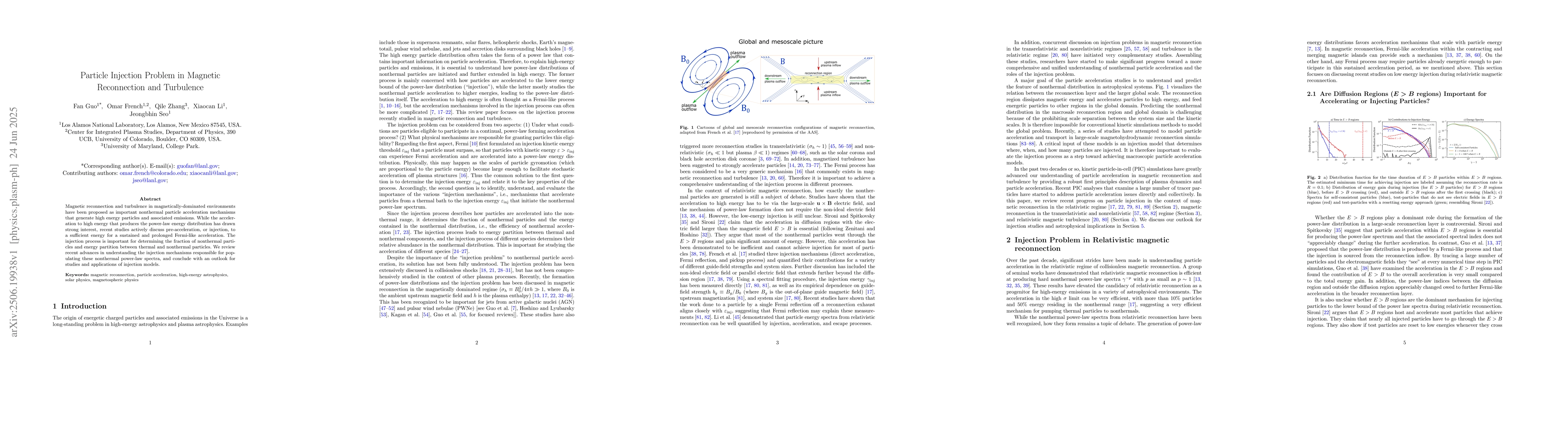 Thumbnail for Particle Injection Problem in Magnetic Reconnection and Turbulence