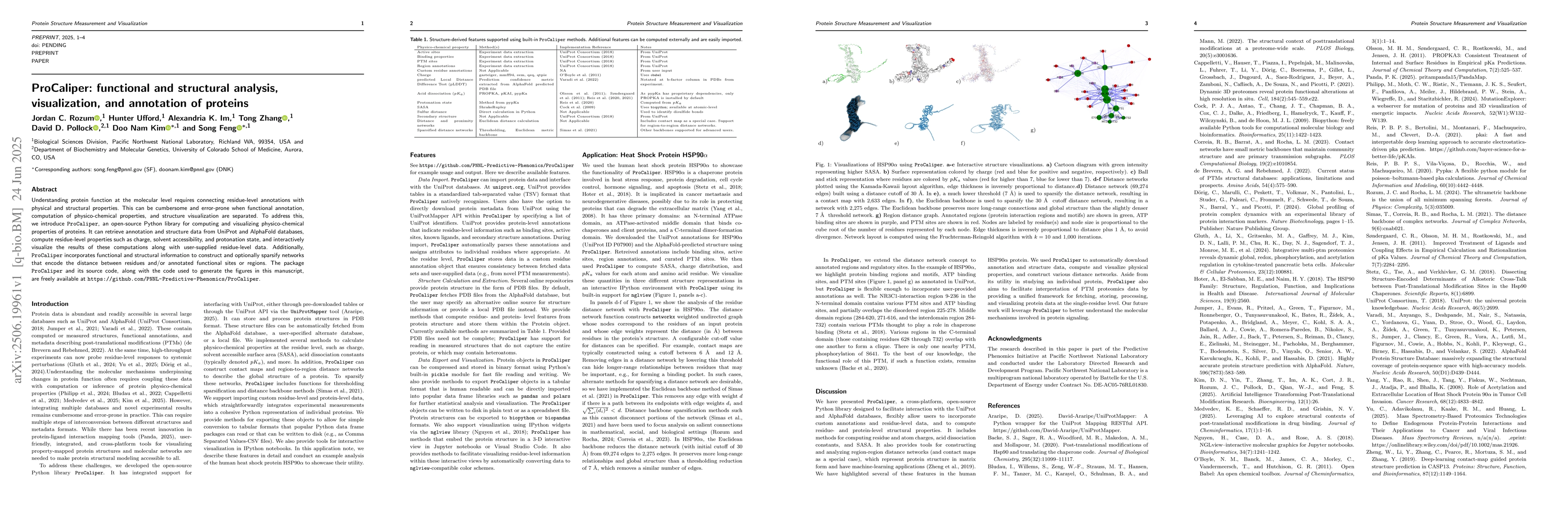 Thumbnail for ProCaliper: functional and structural analysis, visualization, and
  annotation of proteins