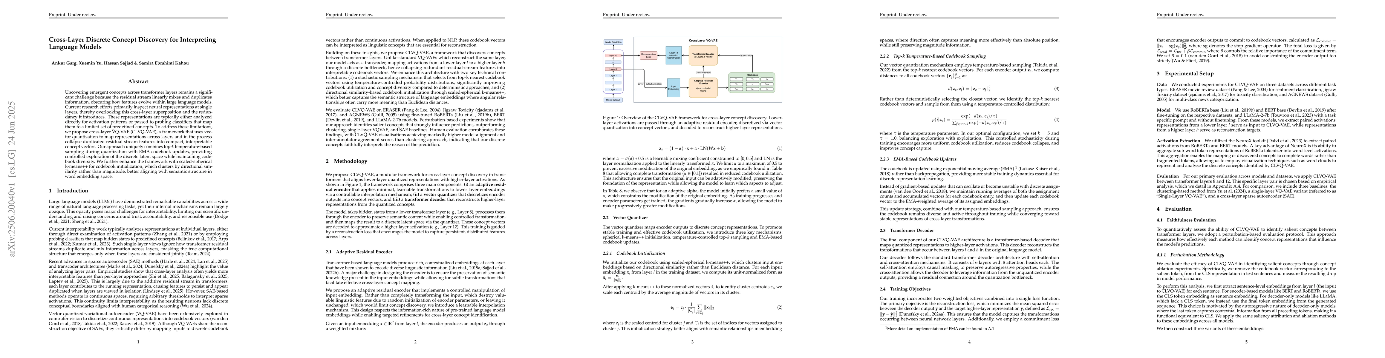Thumbnail for Cross-Layer Discrete Concept Discovery for Interpreting Language Models