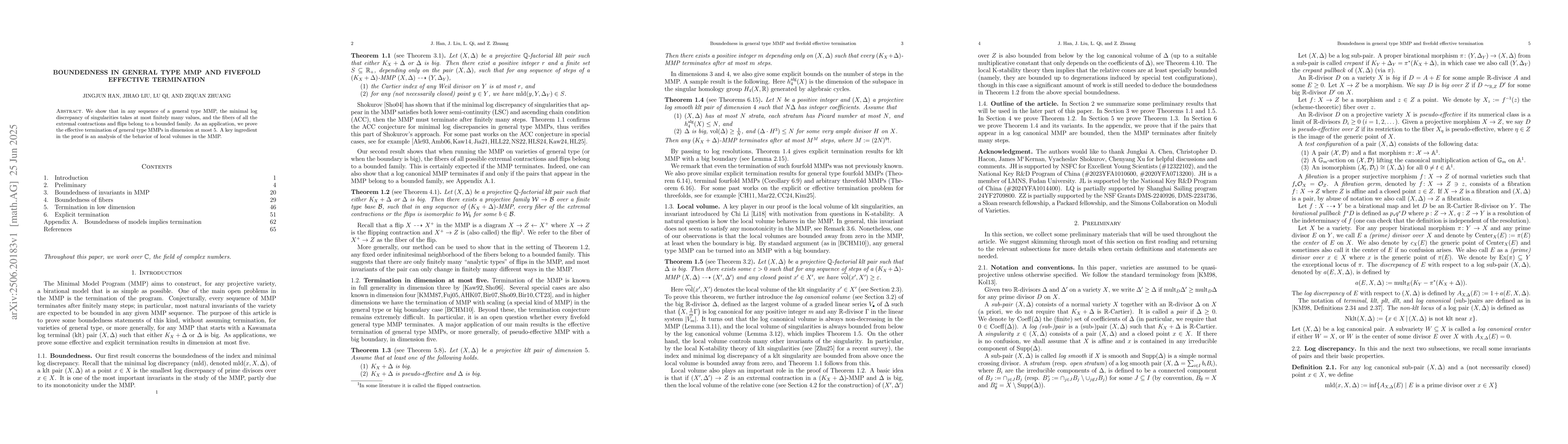 Thumbnail for Boundedness in general type MMP and fivefold effective termination