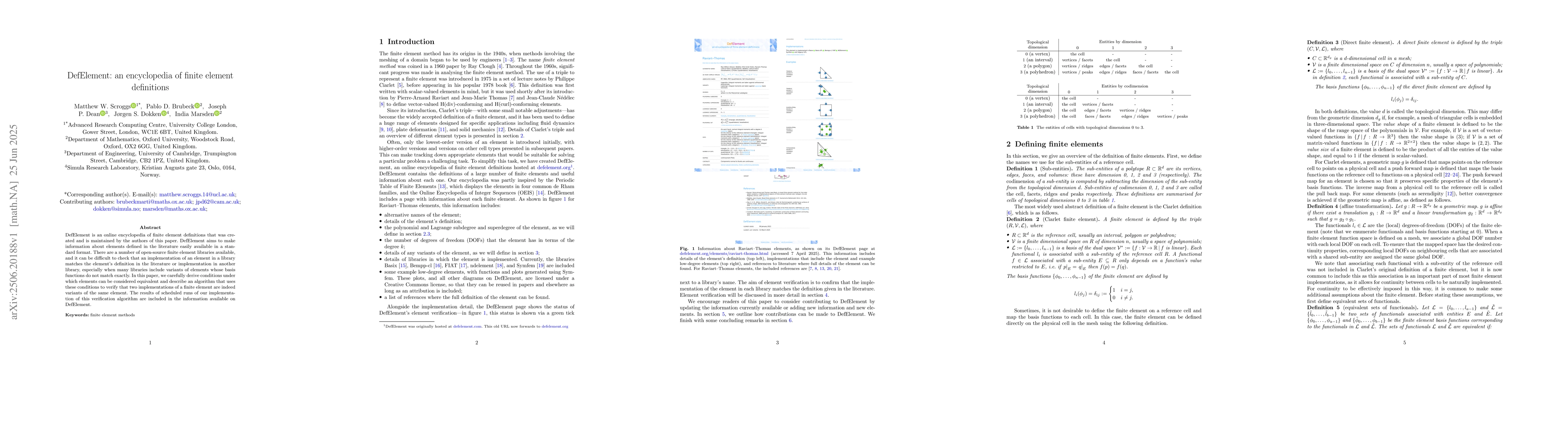 Thumbnail for DefElement: an encyclopedia of finite element definitions