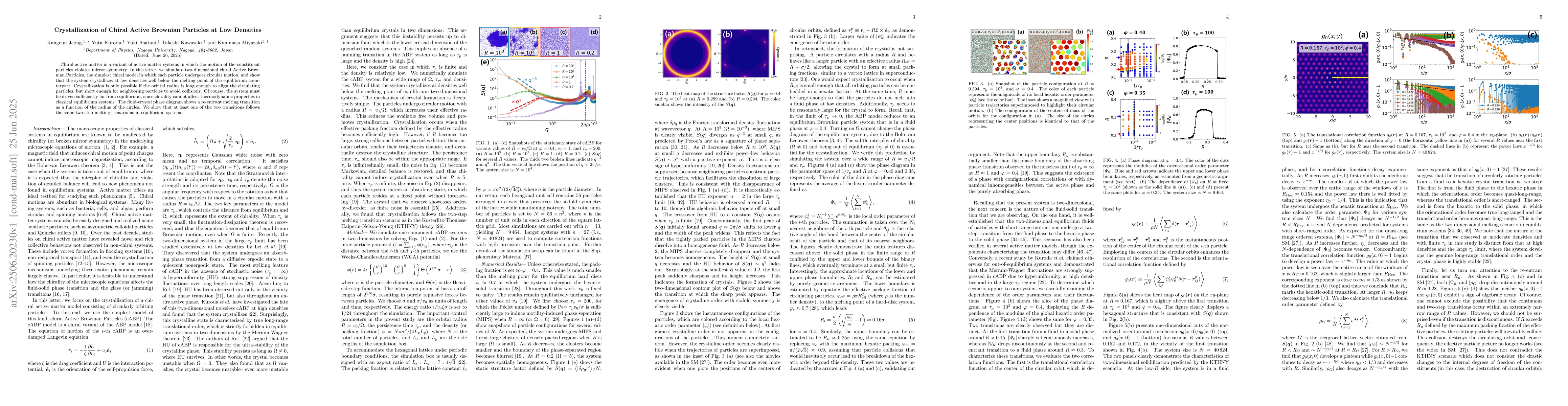 Thumbnail for Crystallization of Chiral Active Brownian Particles at Low Densities