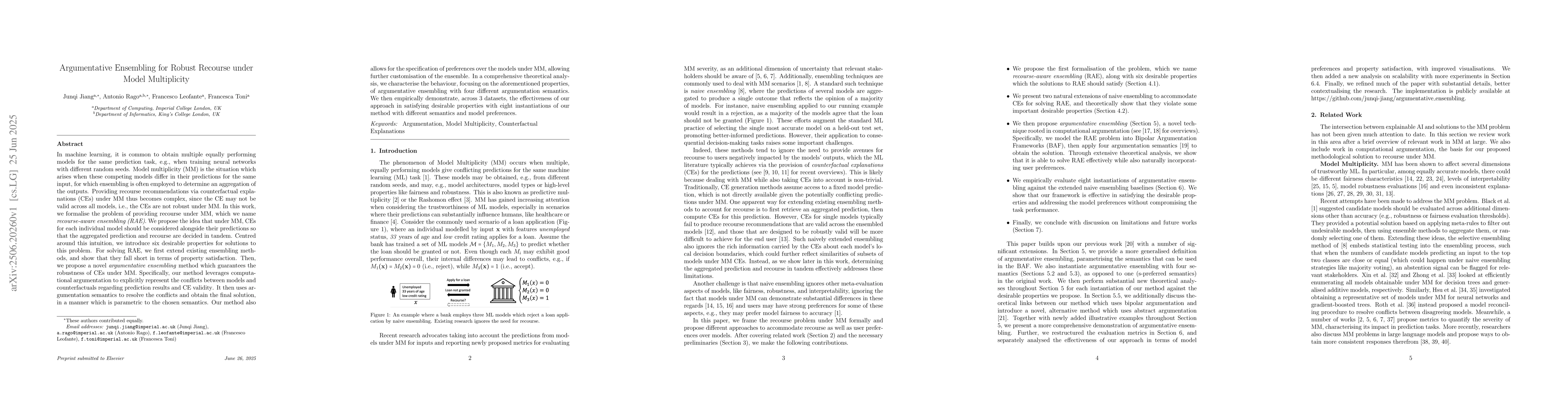 Thumbnail for Argumentative Ensembling for Robust Recourse under Model Multiplicity