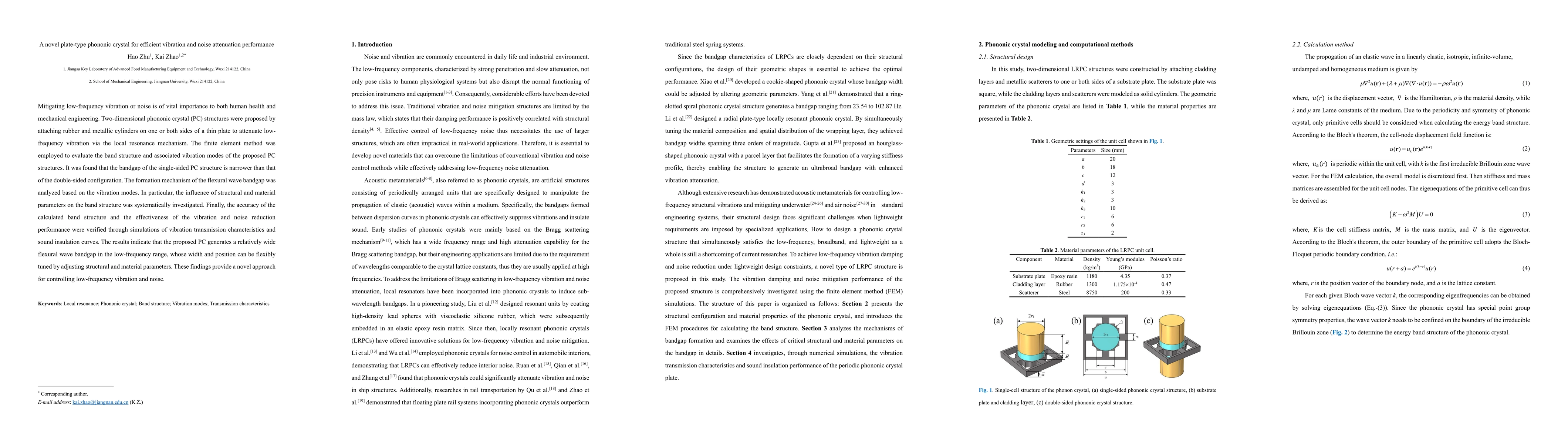 Thumbnail for A novel plate-type phononic crystal for efficient vibration and noise
  attenuation performance