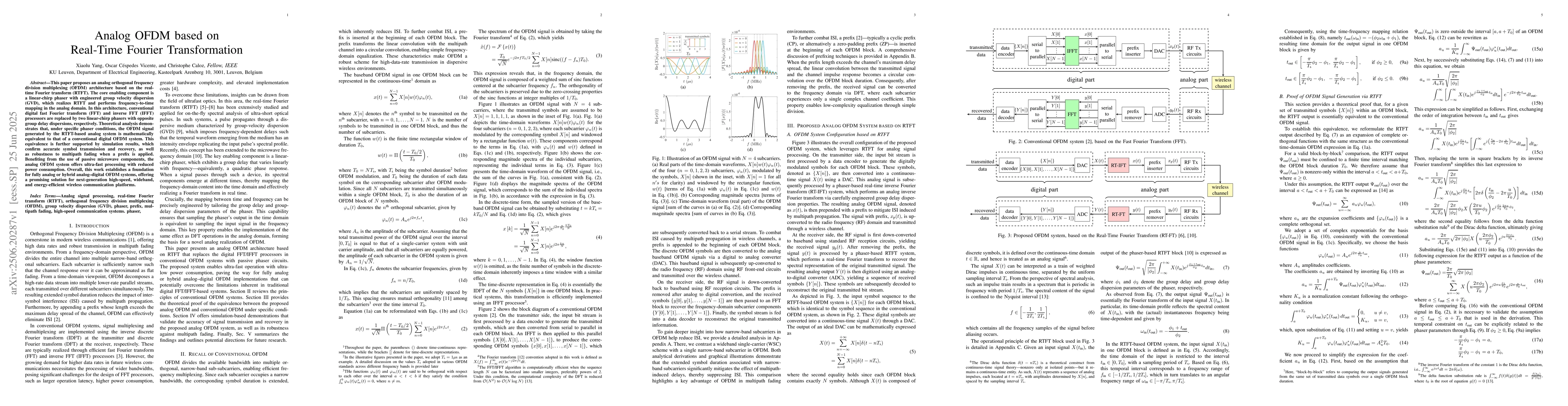 Thumbnail for Analog OFDM based on Real-Time Fourier Transformation