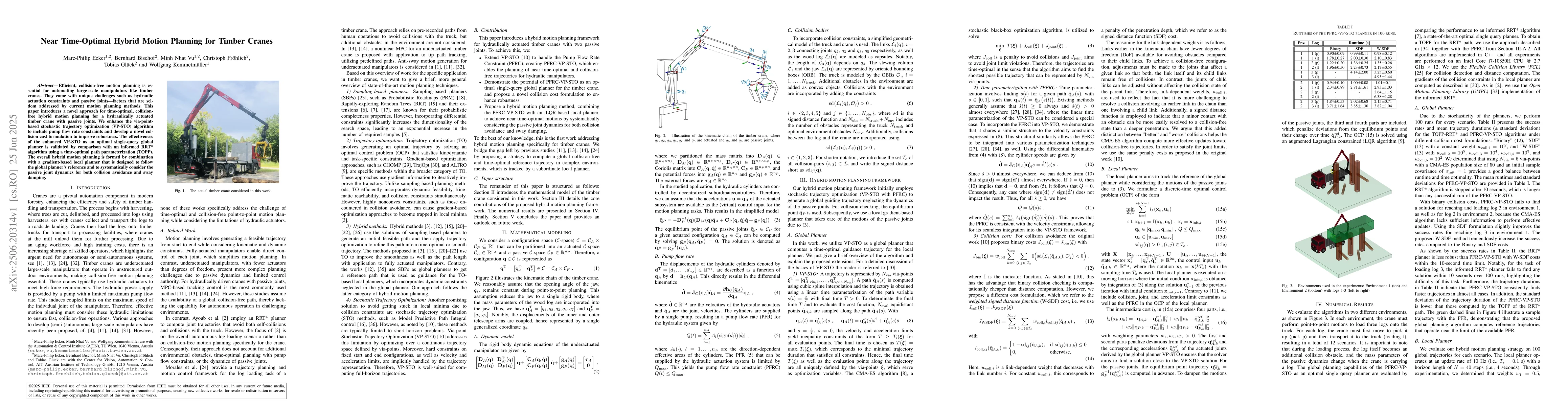 Thumbnail for Near Time-Optimal Hybrid Motion Planning for Timber Cranes