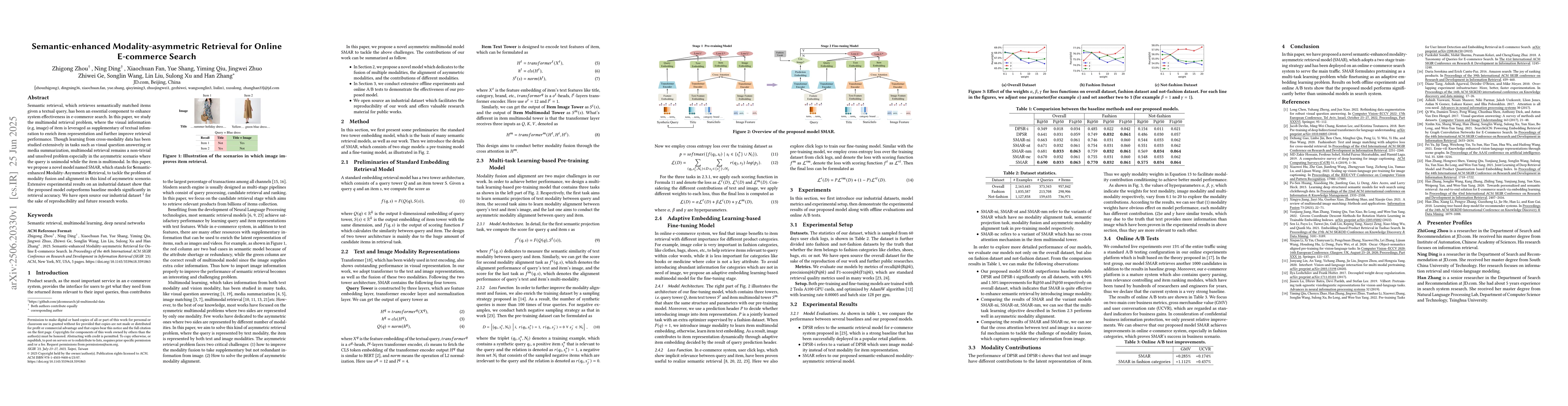 Thumbnail for Semantic-enhanced Modality-asymmetric Retrieval for Online E-commerce
  Search