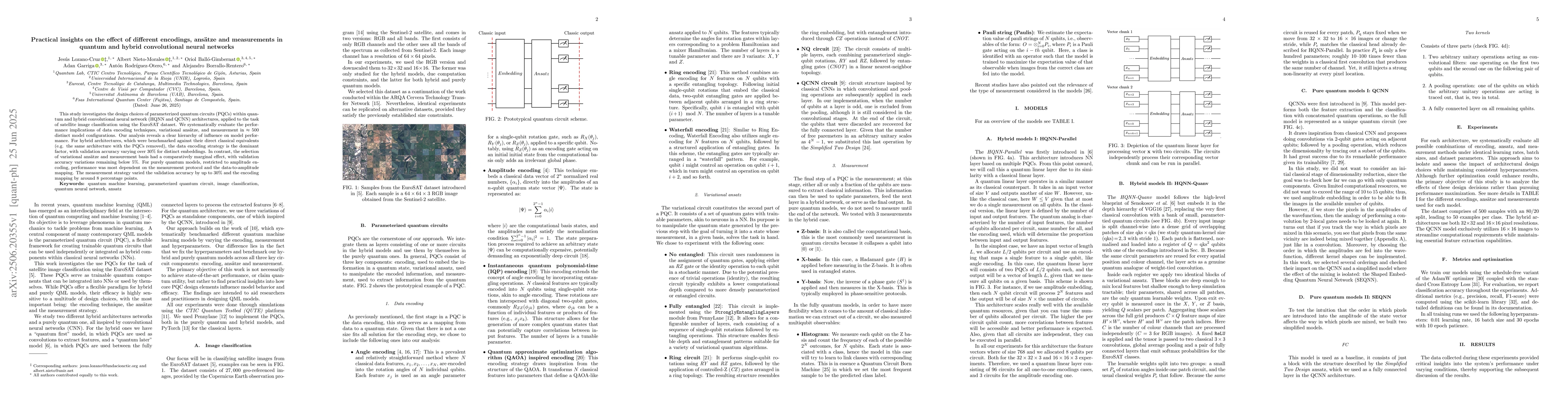 Thumbnail for Practical insights on the effect of different encodings, ansätze and
  measurements in quantum and hybrid convolutional neural networks