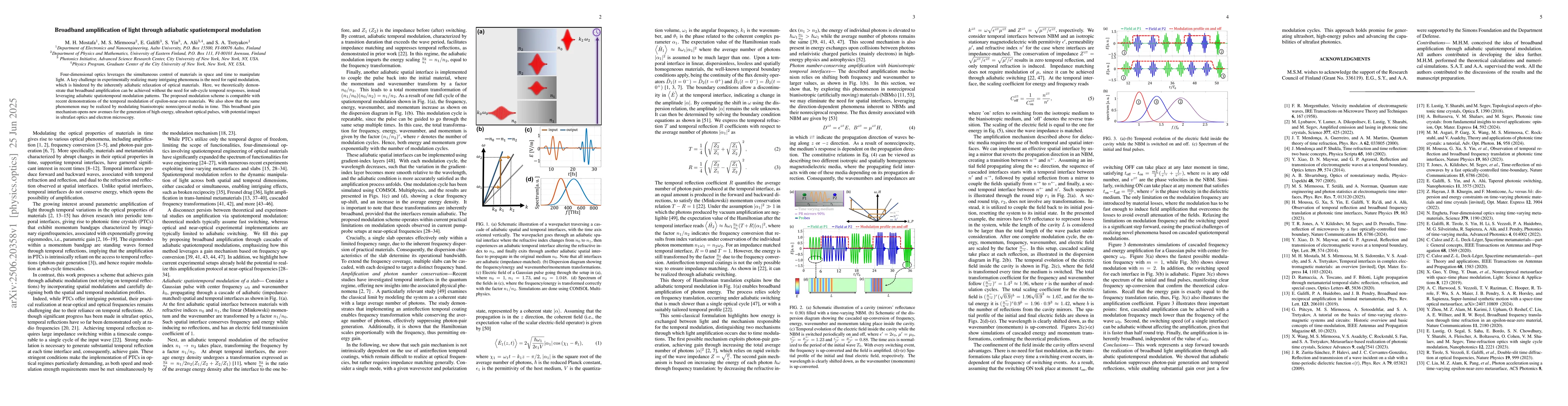 Thumbnail for Broadband amplification of light through adiabatic spatiotemporal
  modulation