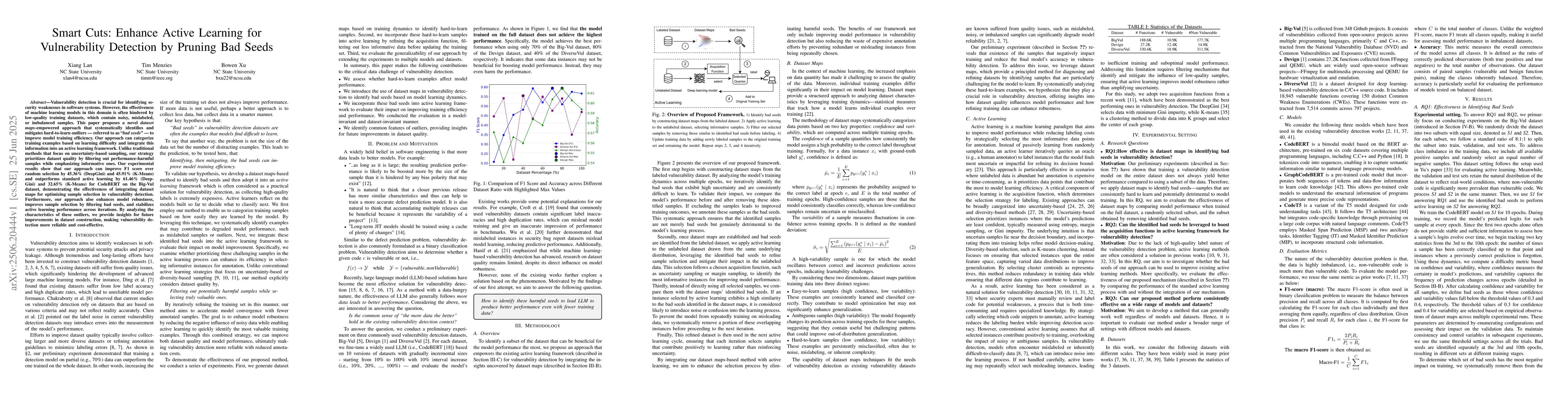 Thumbnail for Smart Cuts: Enhance Active Learning for Vulnerability Detection by
  Pruning Bad Seeds
