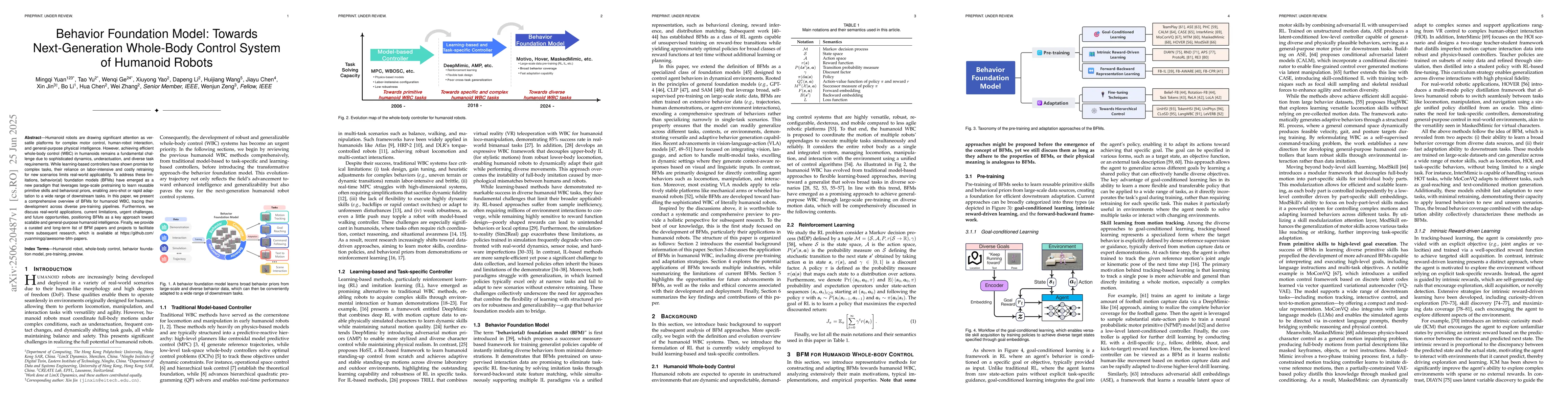 Thumbnail for Behavior Foundation Model: Towards Next-Generation Whole-Body Control
  System of Humanoid Robots