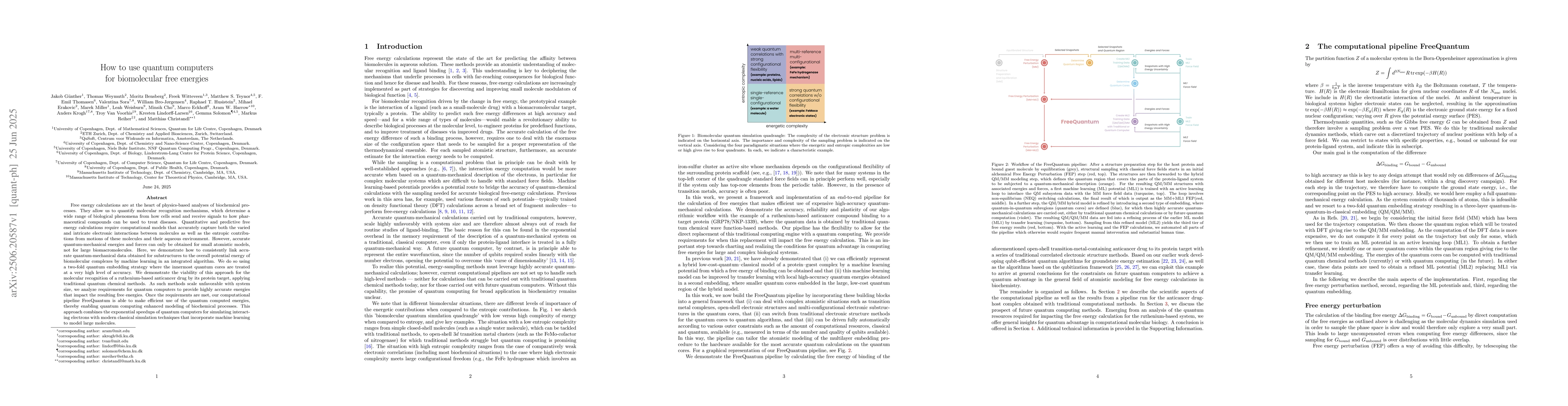 Thumbnail for How to use quantum computers for biomolecular free energies
