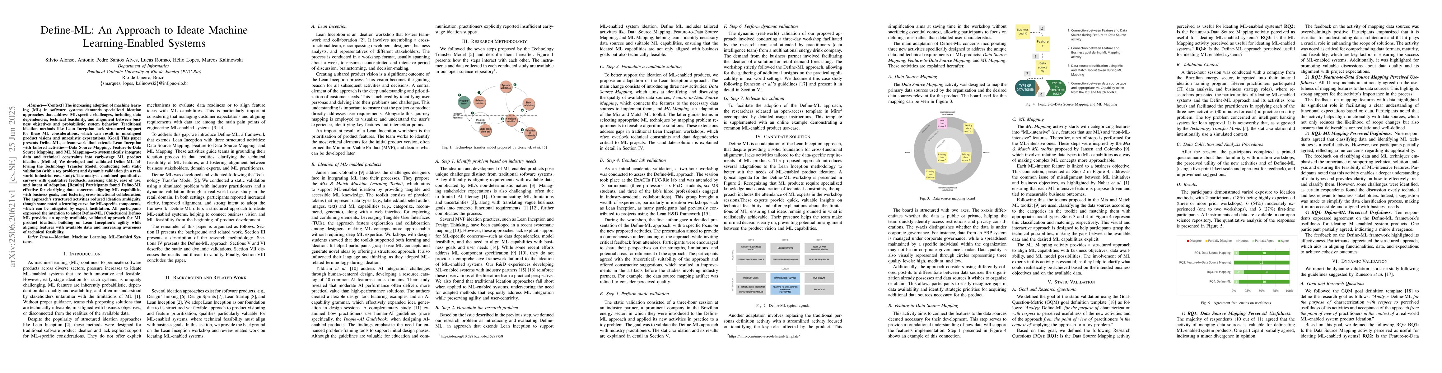 Thumbnail for Define-ML: An Approach to Ideate Machine Learning-Enabled Systems