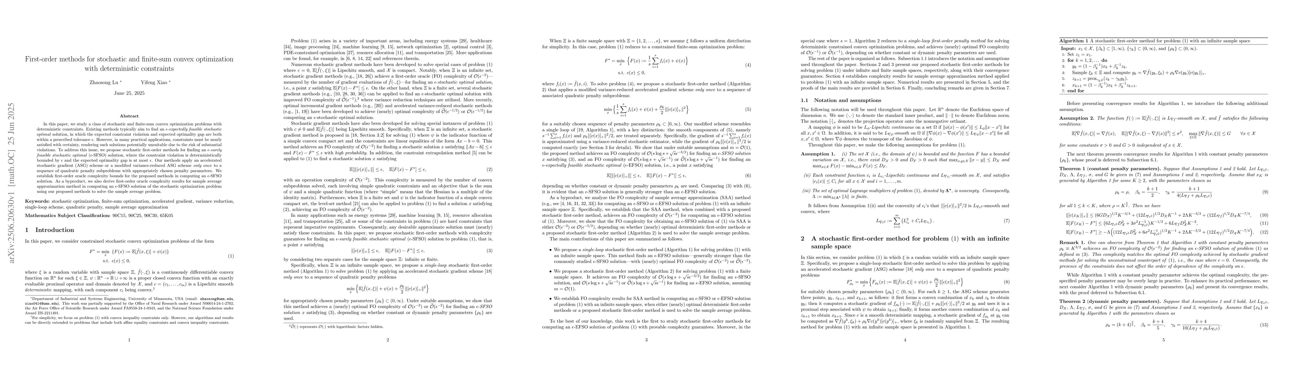 Thumbnail for First-order methods for stochastic and finite-sum convex optimization
  with deterministic constraints