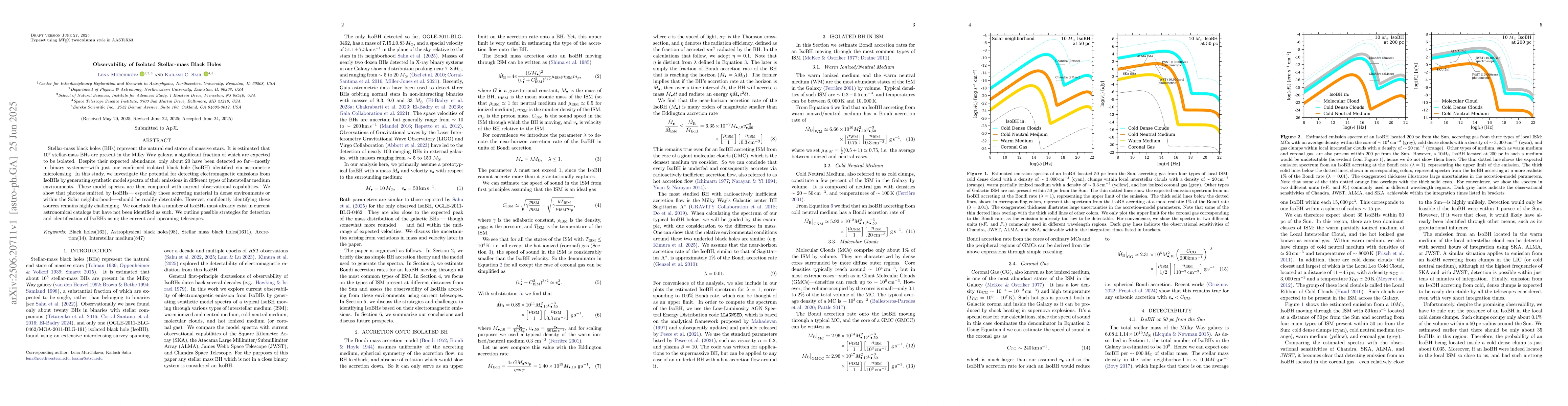 Thumbnail for Observability of Isolated Stellar-mass Black Holes
