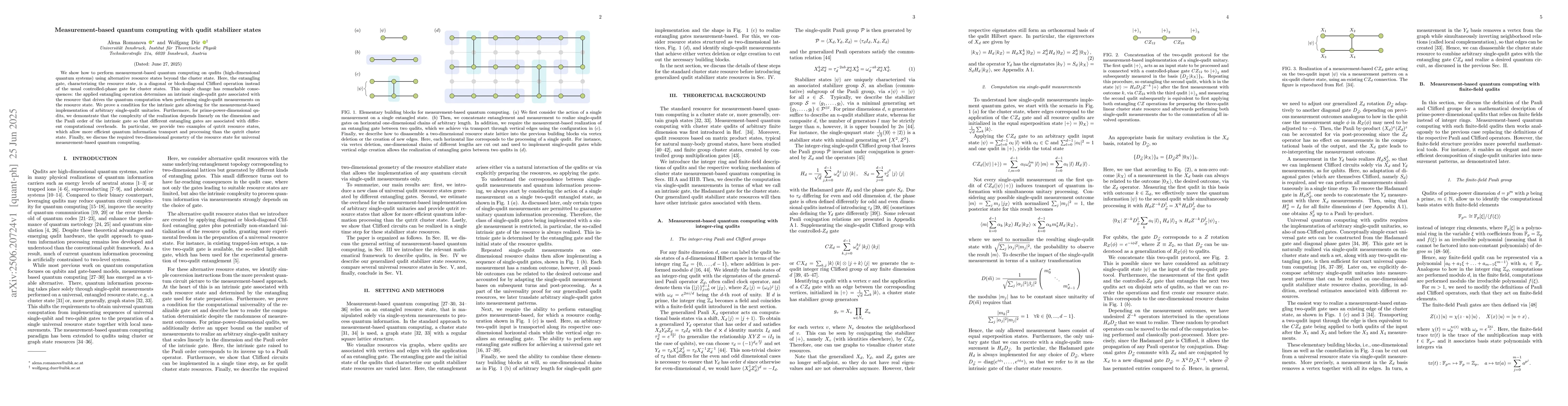 Thumbnail for Measurement-based quantum computing with qudit stabilizer states