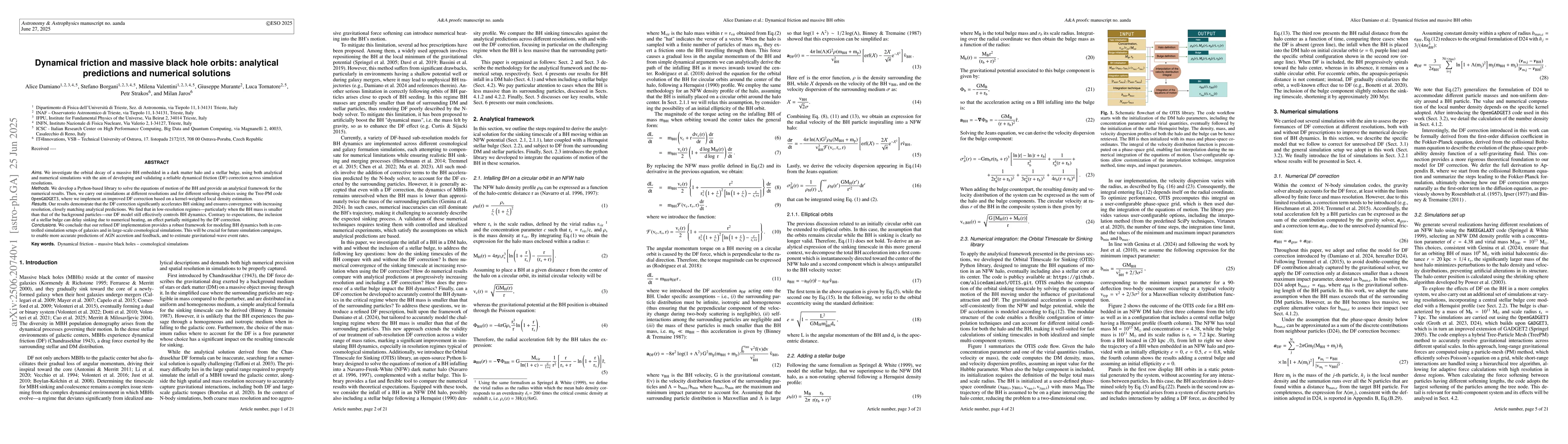 Thumbnail for Dynamical friction and massive black hole orbits: analytical predictions
  and numerical solutions