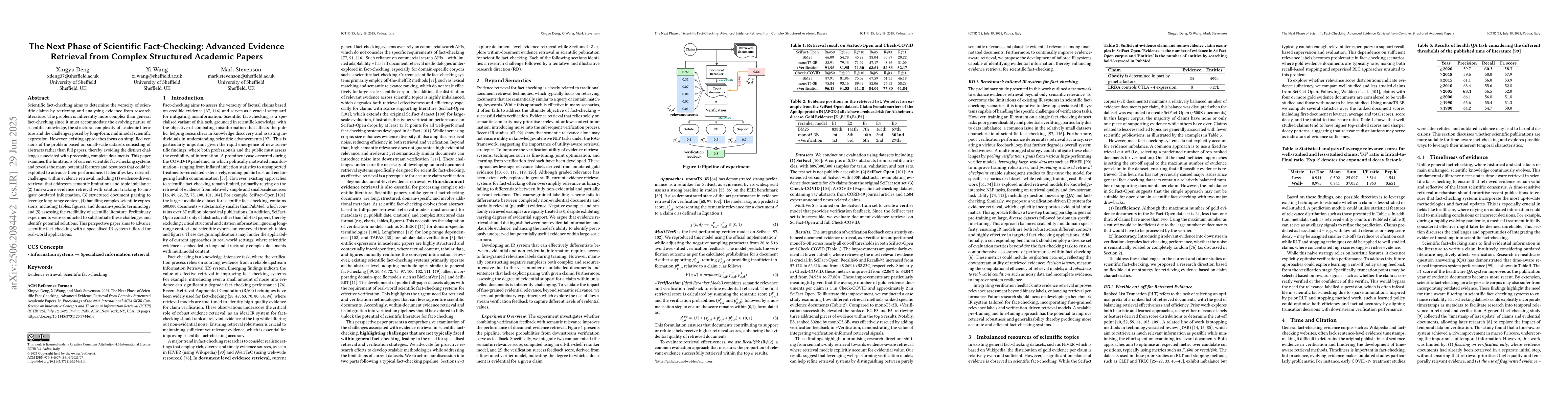Thumbnail for The Next Phase of Scientific Fact-Checking: Advanced Evidence Retrieval
  from Complex Structured Academic Papers
