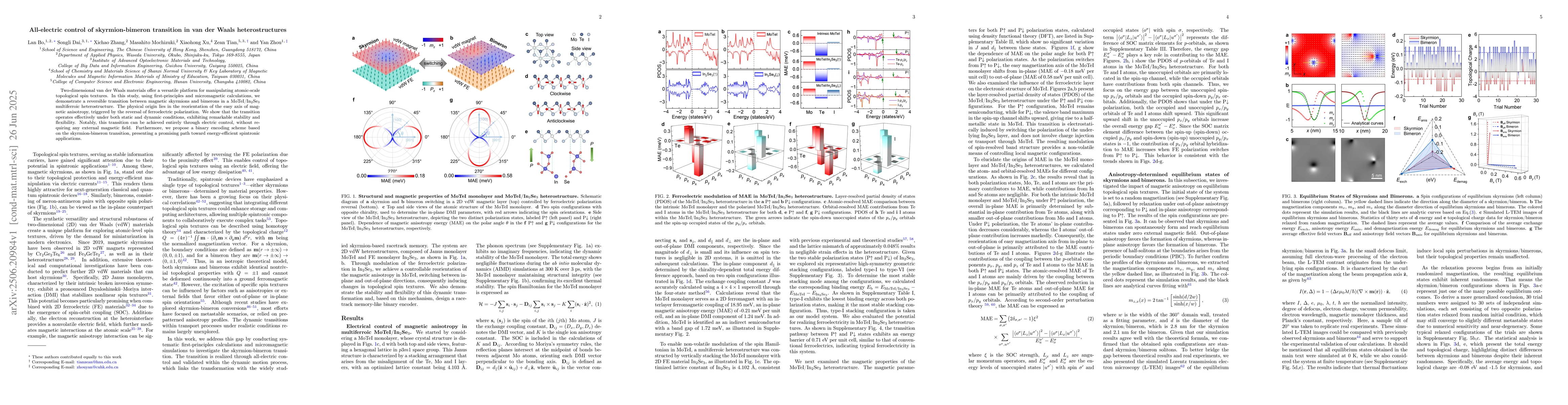Thumbnail for All-electric control of skyrmion-bimeron transition in van der Waals
  heterostructures