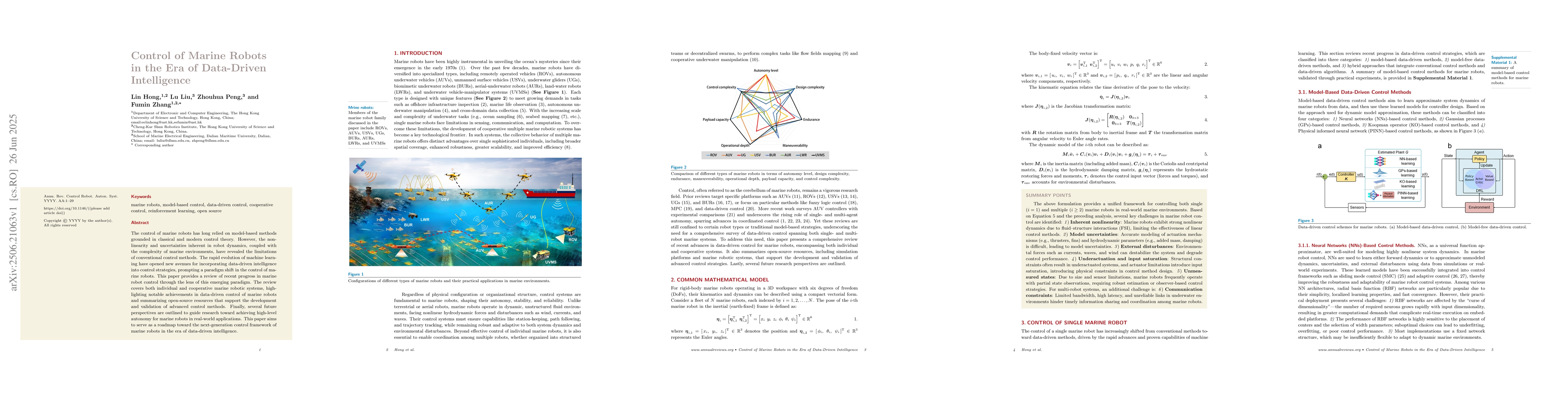 Thumbnail for Control of Marine Robots in the Era of Data-Driven Intelligence