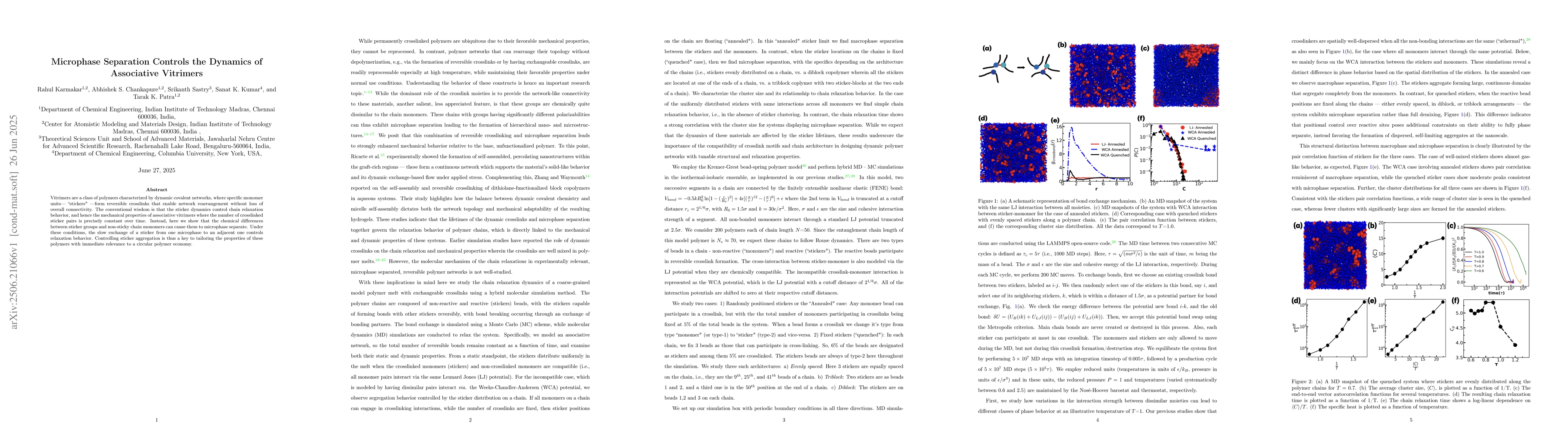Thumbnail for Microphase Separation Controls the Dynamics of Associative Vitrimers