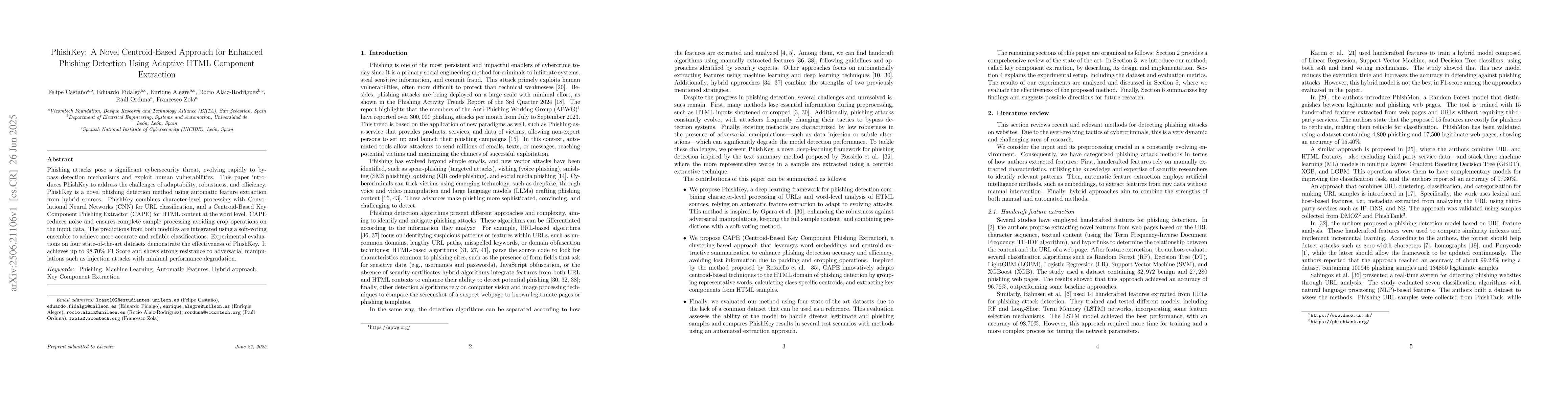 Thumbnail for PhishKey: A Novel Centroid-Based Approach for Enhanced Phishing
  Detection Using Adaptive HTML Component Extraction