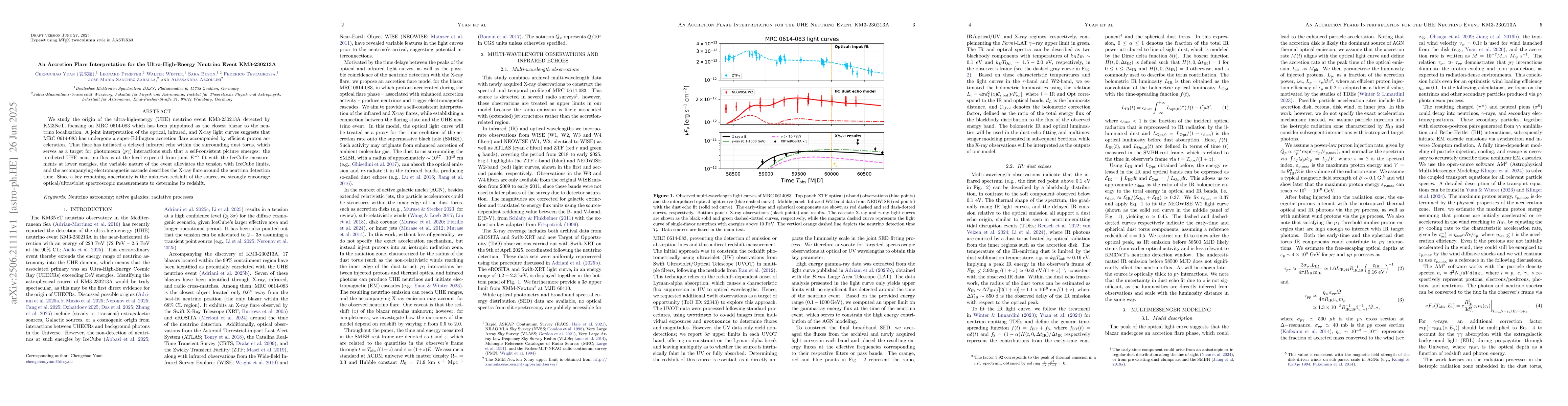 Thumbnail for An Accretion Flare Interpretation for the UHE Neutrino Event KM3-230213A