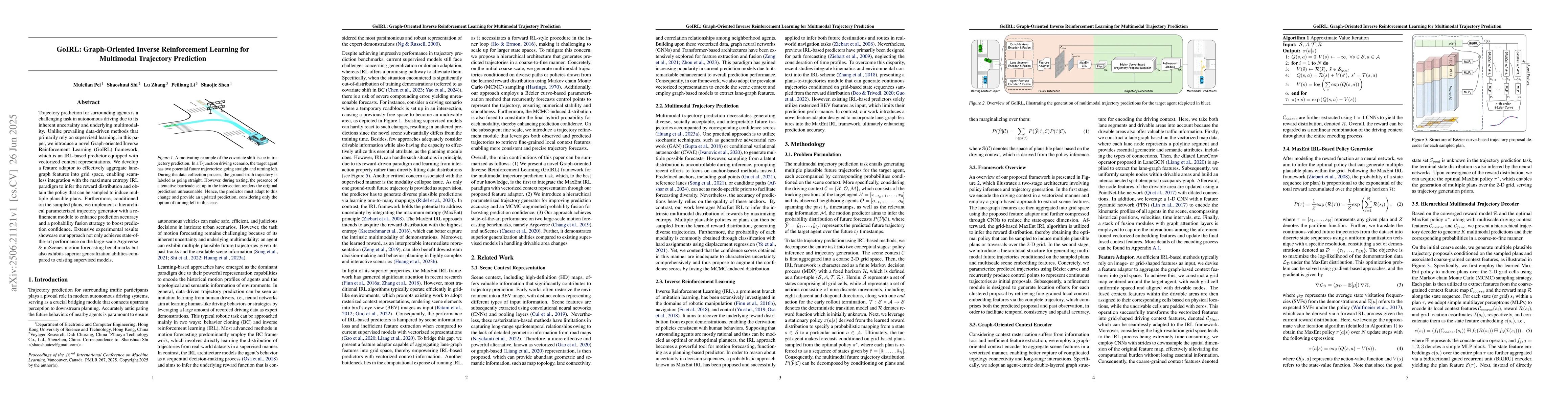 Thumbnail for GoIRL: Graph-Oriented Inverse Reinforcement Learning for Multimodal
  Trajectory Prediction