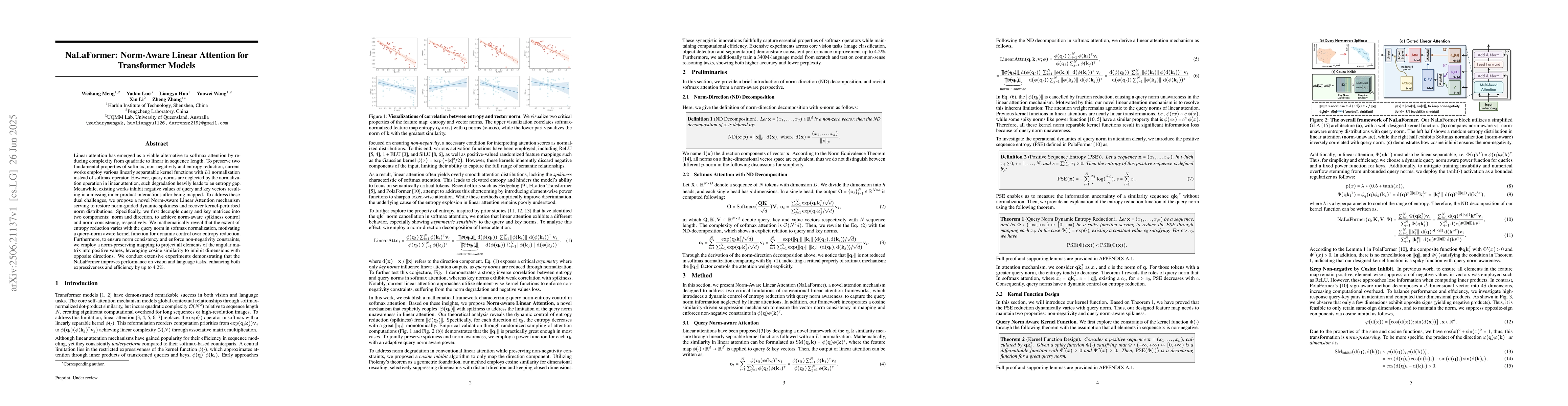 Thumbnail for NaLaFormer: Norm-Aware Linear Attention for Transformer Models