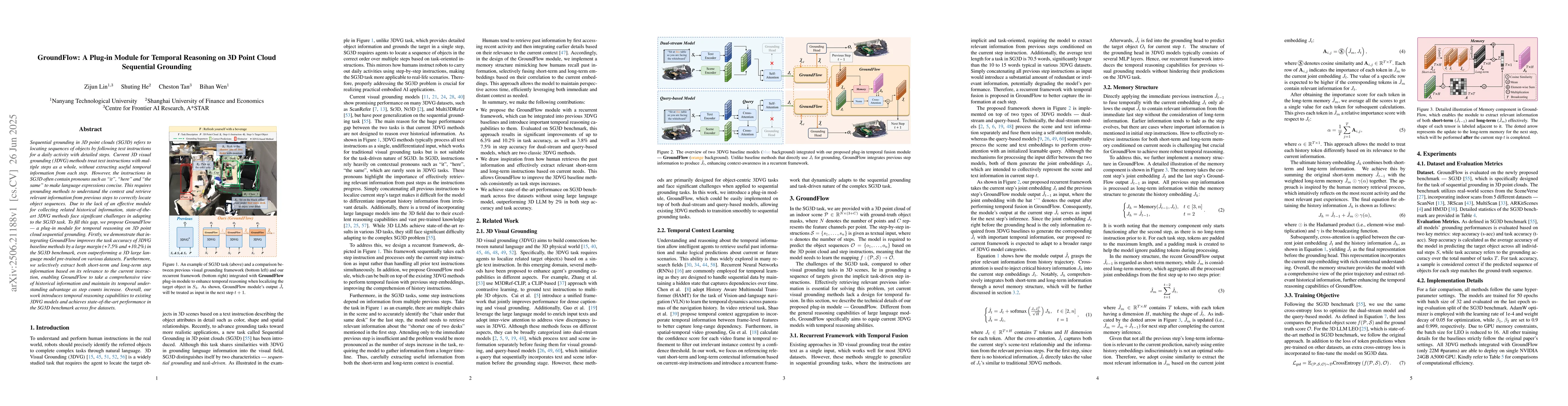 Thumbnail for GroundFlow: A Plug-in Module for Temporal Reasoning on 3D Point Cloud
  Sequential Grounding